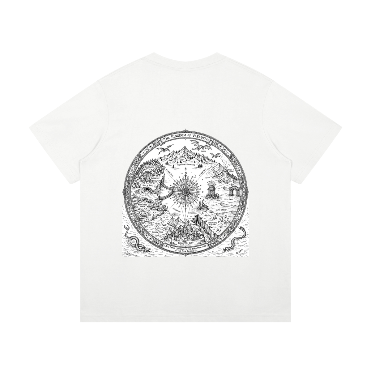 The Cartographer of Lost Worlds Cotton T-Shirt ODMPOD